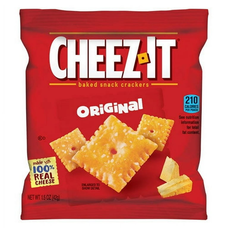 Cheez-It Crackers, 1.5 oz Single-Serving Snack Pack, 8/Box Cheez-It Crackers, 1.5 oz Single-Serving Snack Pack, 8/Box