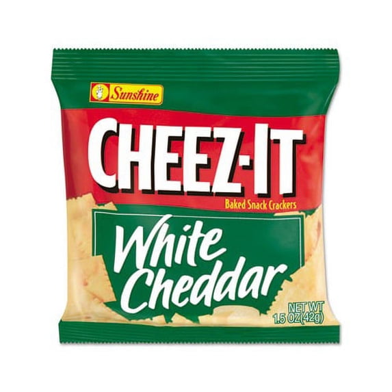 Cheez-It Crackers 1.5 oz Single-Serving Snack Bags, White Cheddar, 8/Box