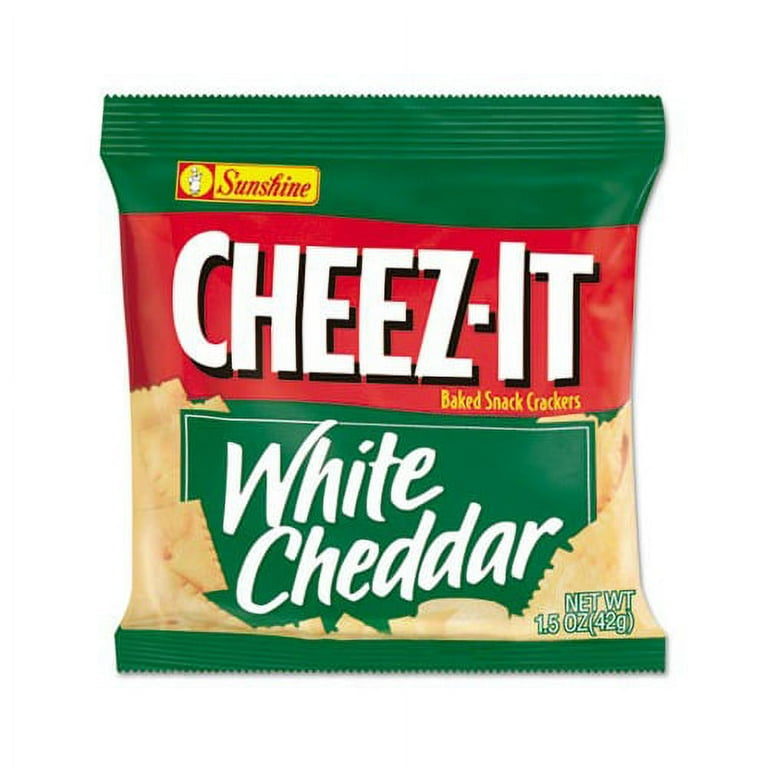 Cheez-It Crackers, 1.5 oz Single-Serving Snack Bags, White Cheddar, 8/Box Cheez-It Crackers, 1.5 oz Single-Serving Snack Bags, White Cheddar, 8/Box
