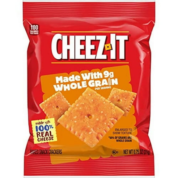 Cheez-It Crackers Whole Grain Single Serve .75 Ounces Case of 175