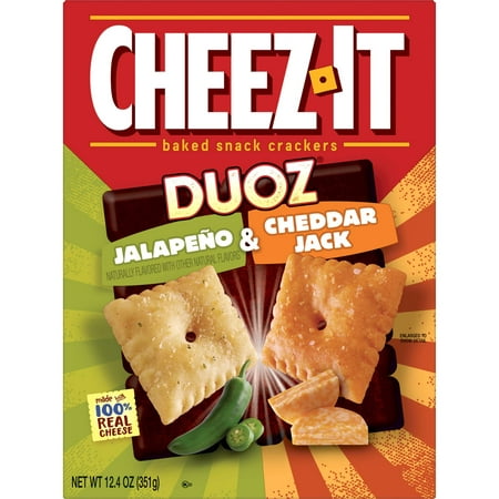 Cheez-It DUOZ Jalapeno Cheddar Jack Crackers, 12.4 oz
