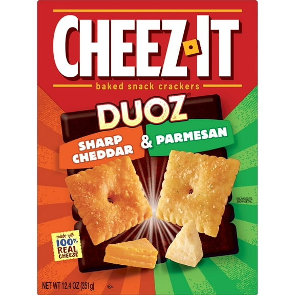 Cheez-It DUOZ Sharp Cheddar and Parmesan Cheese Crackers