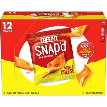 Cheez-It Double Cheese Cracker Chips, Thin Crisps, 12 Count