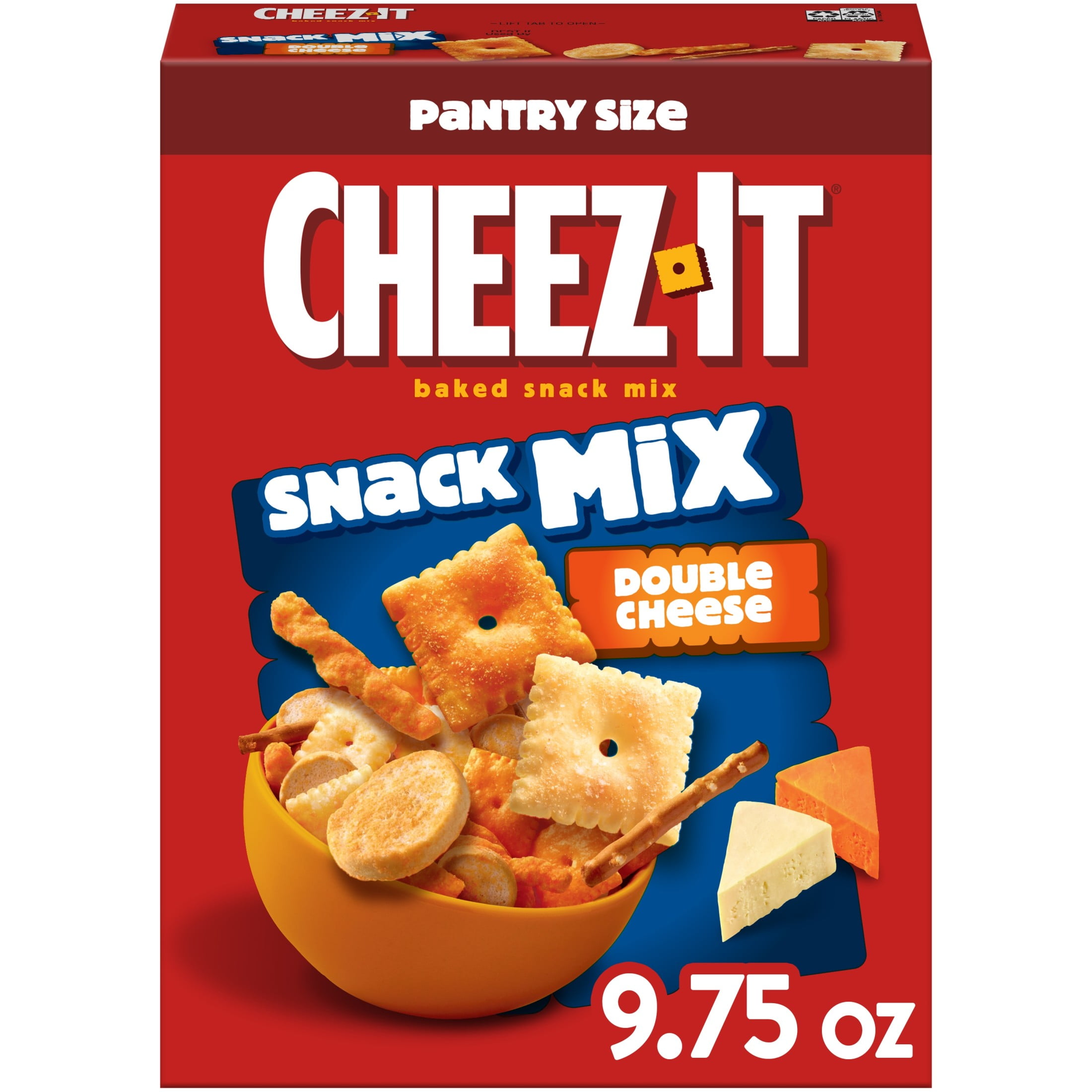 Cheez-It Double Cheese Snack Mix, Lunch Snacks, 9.75 oz
