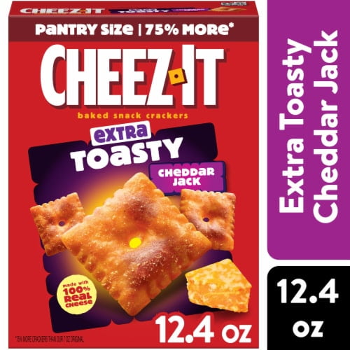 Cheez-It Extra Toasty Cheddar Jack Cheese Crackers 12.4 oz - Pack of 2