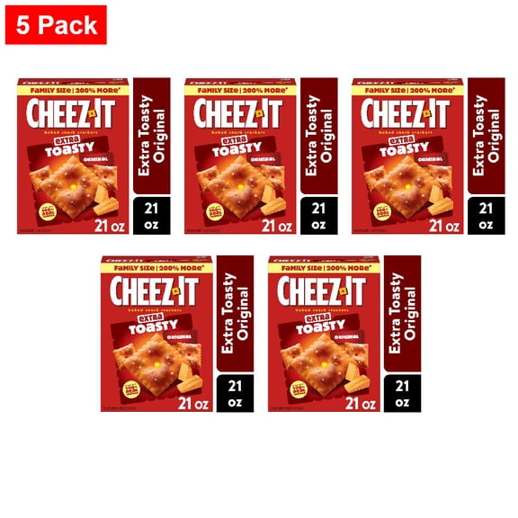 Cheez-It Extra Toasty Cheese Crackers 21 oz - 5 Pack