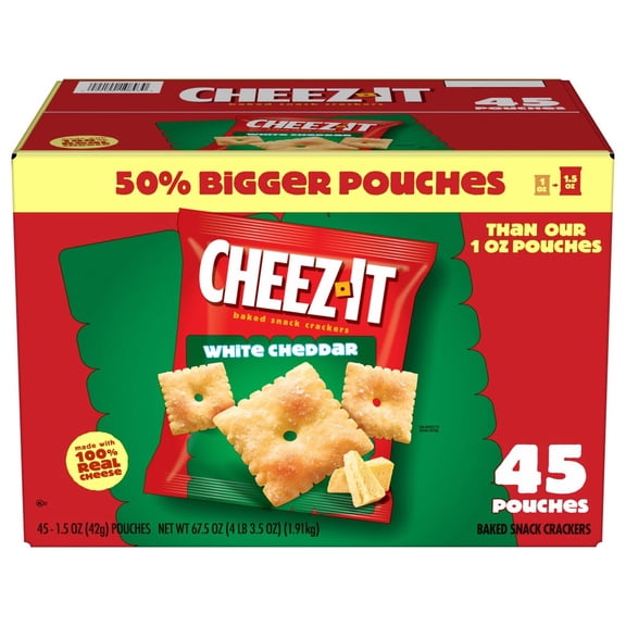 Cheez-It Extra Toasty Cheese Crackers, Baked Snack Crackers, 12.4 oz Box