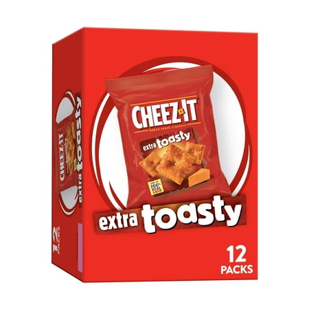 Cheez-It Extra Toasty Cheese Crackers, Baked Snack Crackers, 12 Count