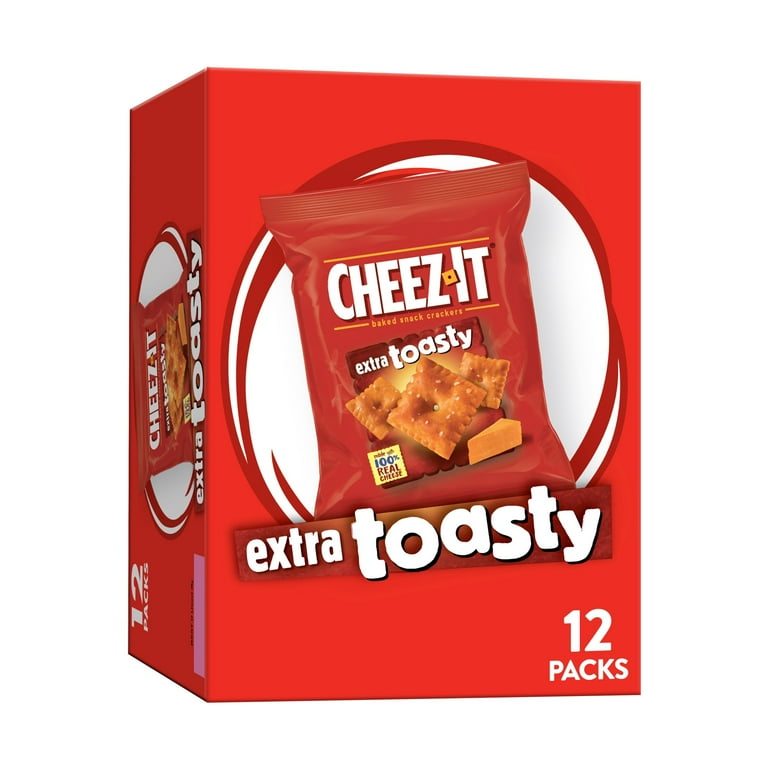 Baked Snack Crackers, Extra Toasty Crackers, 1 oz Bag, 12/Box Baked Snack Crackers, Extra Toasty Crackers, 1 oz Bag, 12/Box