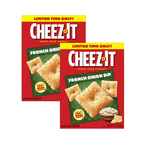 Cheez-It French Onion Dip Baked Snack Crackers, Limited Edition, 12.4 oz  2 Pack