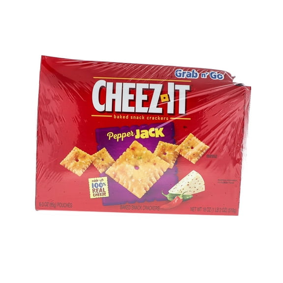 Cheez-It, Grab N Go Pepper Jack, Count 6 (3 oz) - Cookie & Cracker / Grab Varieties & Flavors