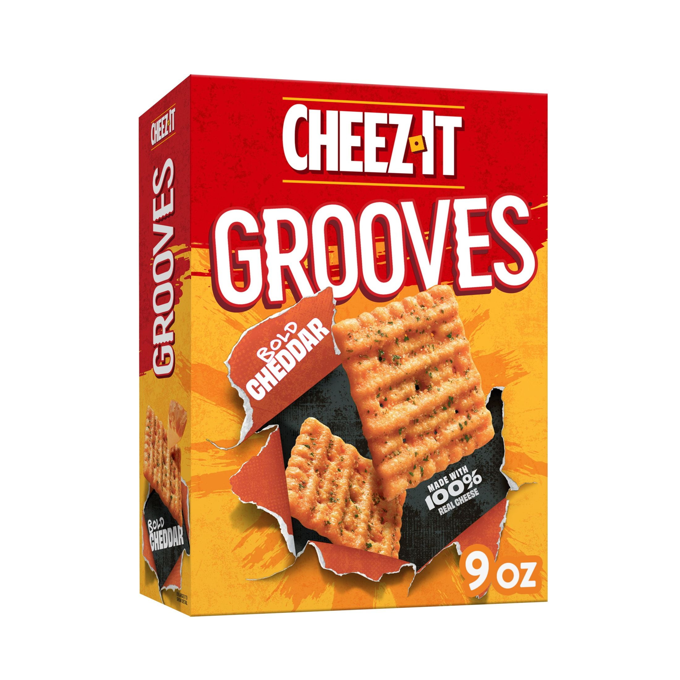 CheezIt Grooves Bold Cheddar Cheese Crackers, 9 oz