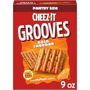 Cheez-It Grooves Bold Cheddar Cheese Crackers, Crunchy Snack Crackers, 9 oz