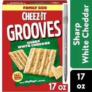 Cheez-It Grooves Sharp White Cheddar Cheese Crackers