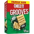 thumbnail image 1 of Cheez-It Grooves Sharp White Cheddar Crunchy Cheese Crackers, Snack Crackers, 17 oz (Pack of 6), 1 of 5