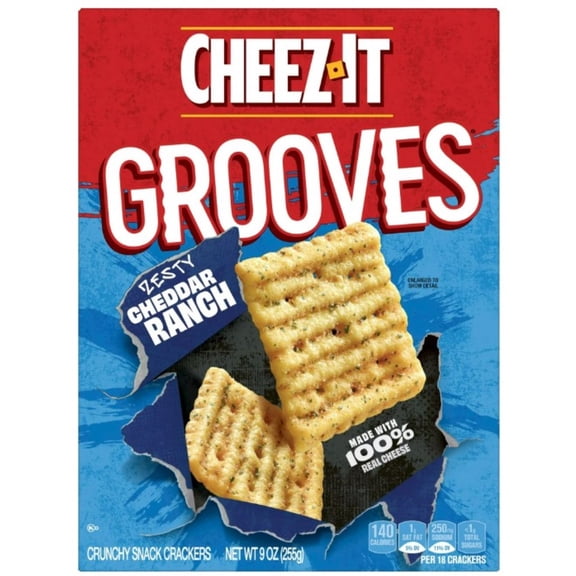 Cheez-It Grooves Zesty Cheddar Ranch 9 oz (Pack of 3)
