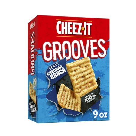 Cheez-It Grooves Zesty Cheddar Ranch Cheese Crackers, 9 oz