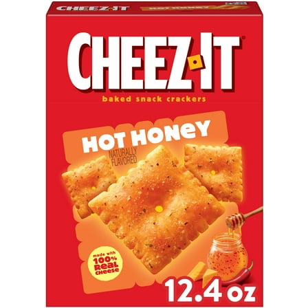 Cheez-It Hot Honey Baked Snack Crackers, Lunch Snacks, 12.4 oz