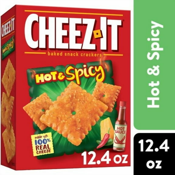 Cheez-It Hot and Spicy Cheese Crackers 12.4 oz - Pack of 2