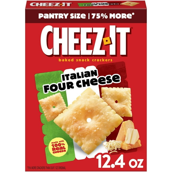 Cheez-It Italian Four Cheese Crackers, Baked Snack Crackers, 12.4 oz