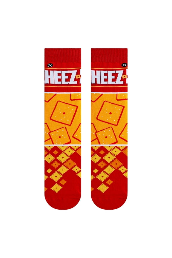 Cheez-It Baked Cheese Cracker Logo Crew Socks  Red & Orange Snack Graphic | Officially