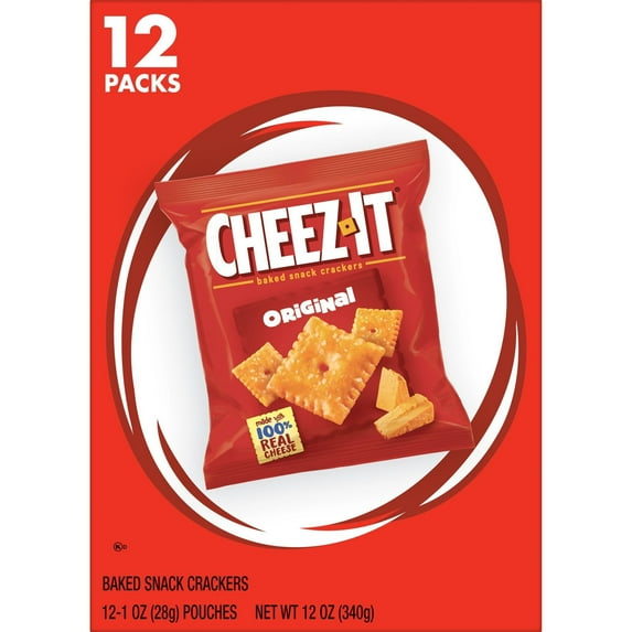 Cheez-It Original Cheese Crackers 1 oz Bags - 12 ct (Pack of 1)