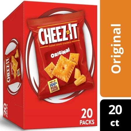 Cheez-It Original Cheese Crackers, Baked Snack Crackers, 20 oz, 20 Count