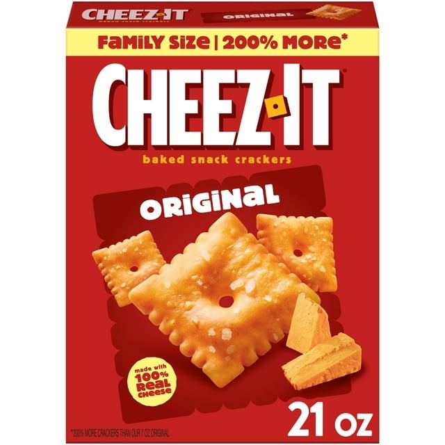 Cheez-It Original Cheese Crackers, Baked Snack Crackers, 21 oz(pack of 2)