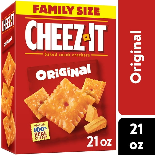 Cheez-It Original Cheese Crackers, Baked Snack Crackers, 21 oz