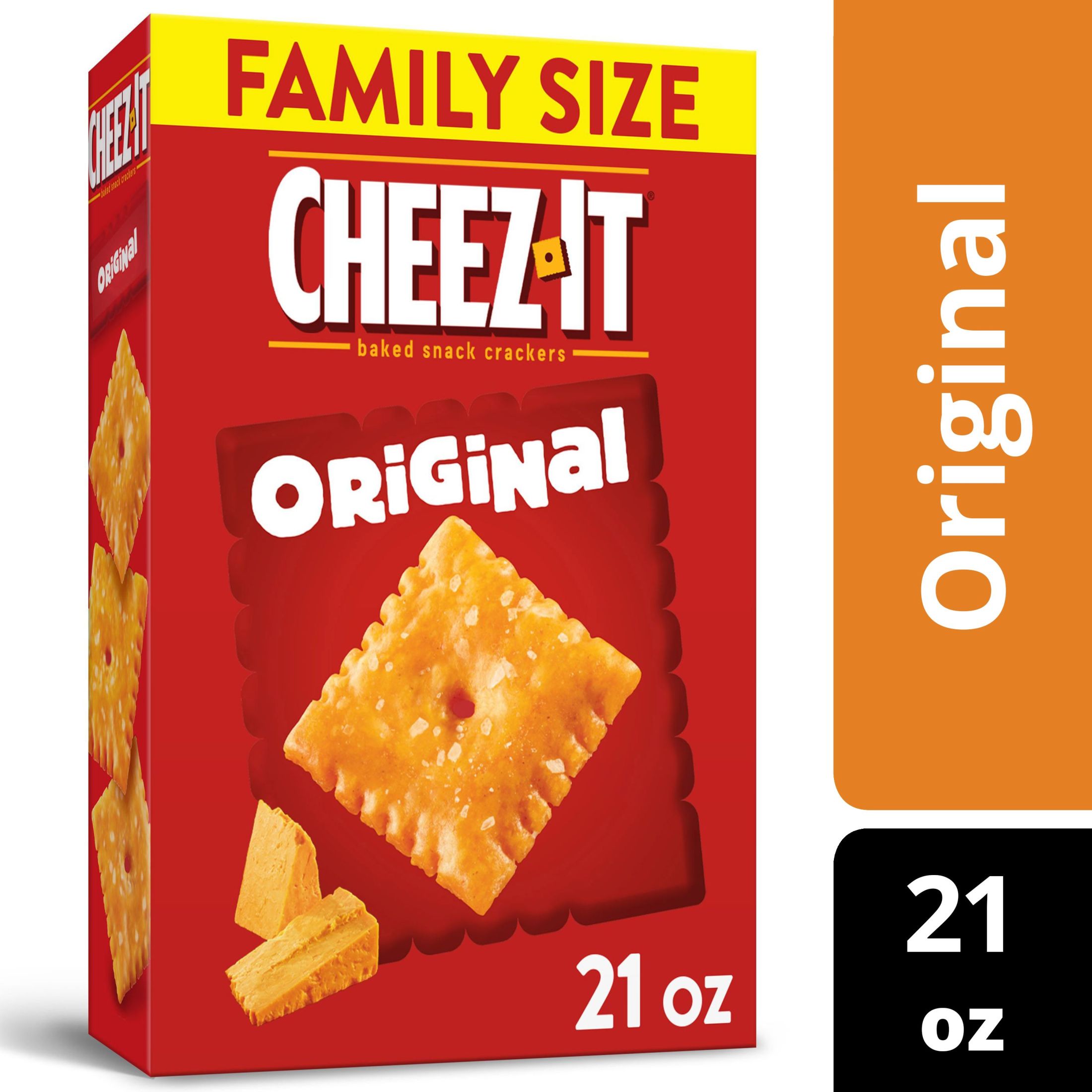 Cheez-It Original Cheese Crackers, Baked Snack Crackers, 21 oz - image 1 of 12