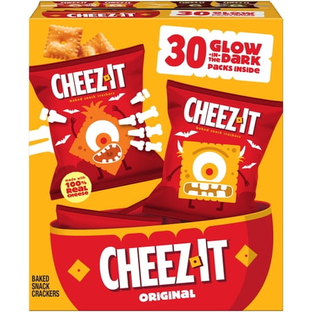 Cheez-It Original Halloween Cheese Crackers, Trick-or-Treat Snacks, 30 Count