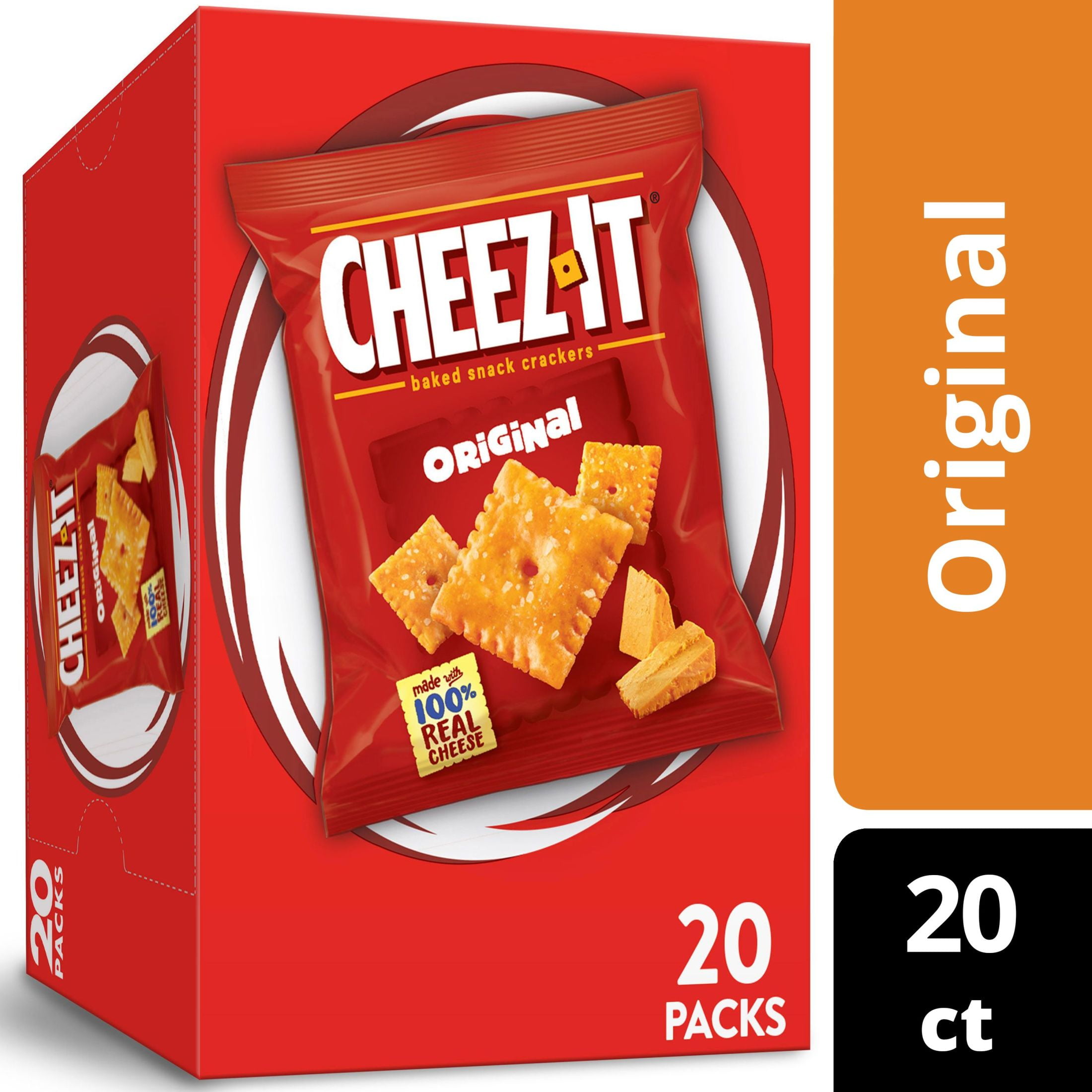 Cheez-It Original Cheese Crackers, Peanut-Free, 20 oz, 20 Count ...
