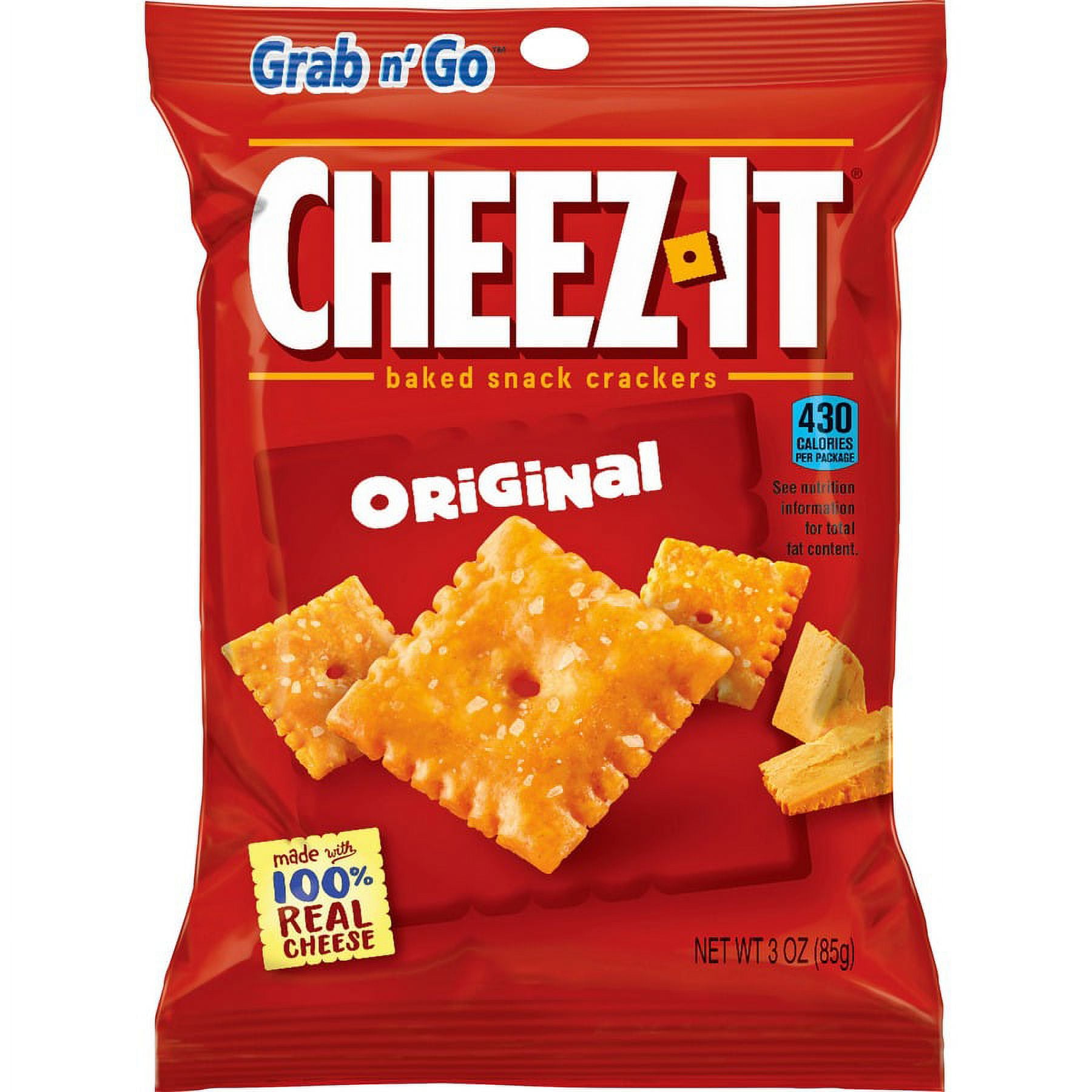 Cheez-It® Original Crackers - Original - 1 Serving Pouch - 3 oz - 6 / Box | Bundle of 2 Boxes