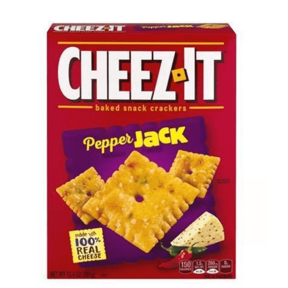 Cheez-It Pepper Jack Baked Snack Crackers, 6-Pack, 3 oz Each