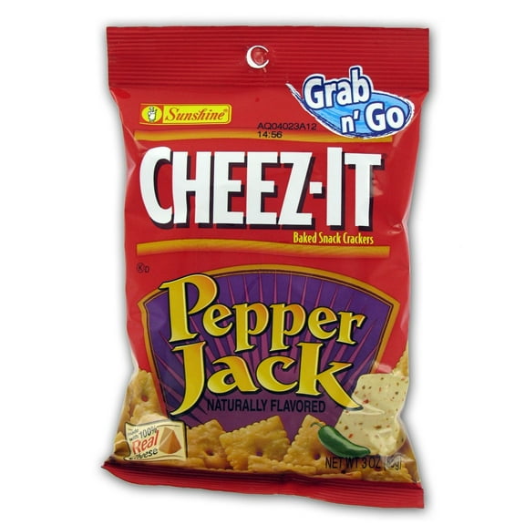 Cheez It Pepper Jack Snack, 3 Ounce - 36 per case.