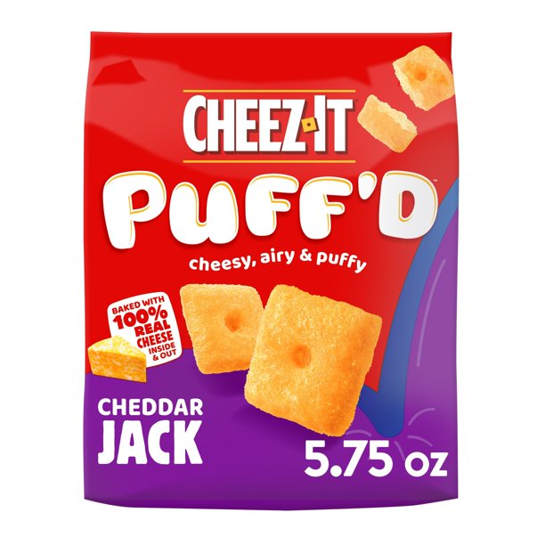 CheezIt Puff'd Cheddar Jack Cheesy Baked Snacks, 5.75 oz