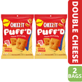 thumbnail image 1 of Cheez-It Puff'd Cheesy Baked Snacks, Puffed Snack Crackers 100% Real Cheese Inside, Kids Snacks, Double Cheese, 3 Oz., Bags (2 Pack), 1 of 6