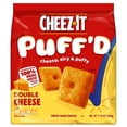 thumbnail image 1 of Cheez-It Puff'd Cheesy Baked Snacks, Puffed Snack Crackers Double Cheese, 5.75oz Bag, 1 of 7