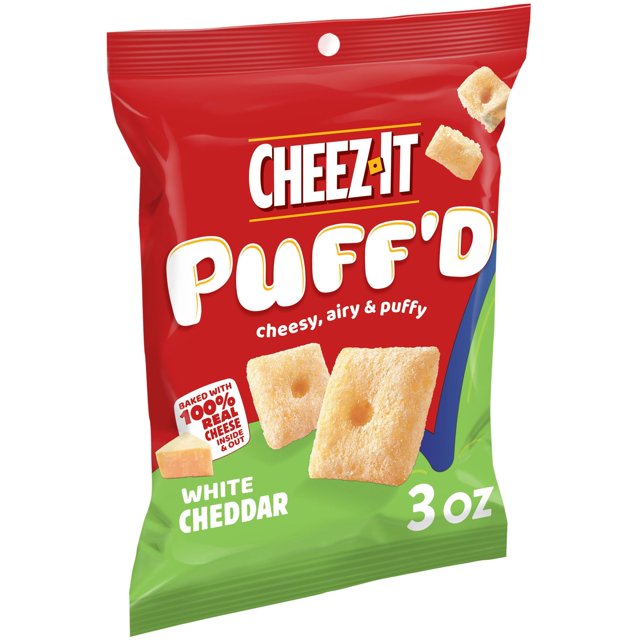 CheezIt Puff'd White Cheddar Cheesy Baked Snacks, 3 oz
