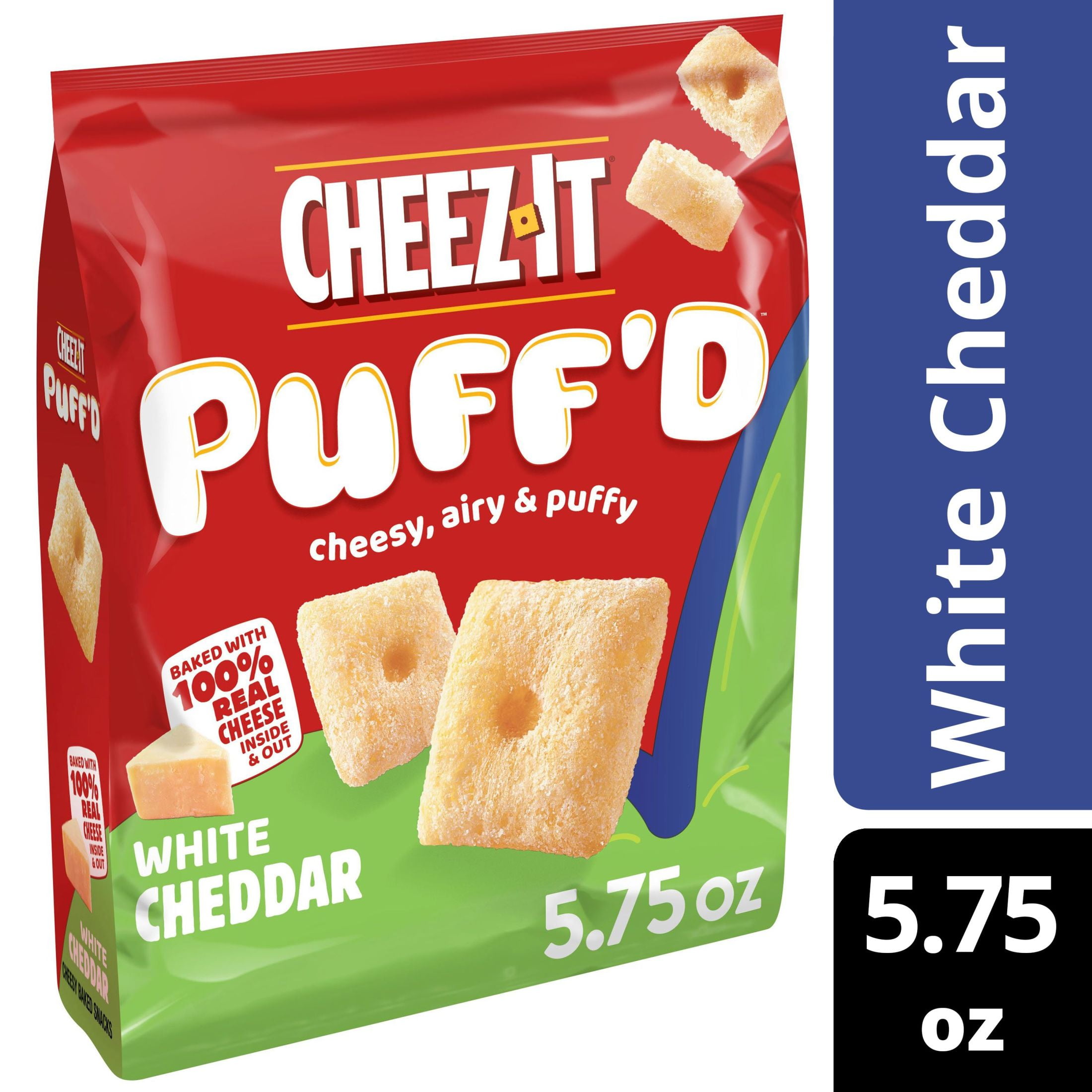 CheezIt Puff'd White Cheddar Cheesy Baked Snacks, PeanutFree, 5.75 oz