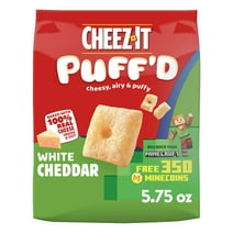 Cheez-It Puff'd White Cheddar Cheesy Baked Snacks, Puffed Snack Crackers, 5.75 oz