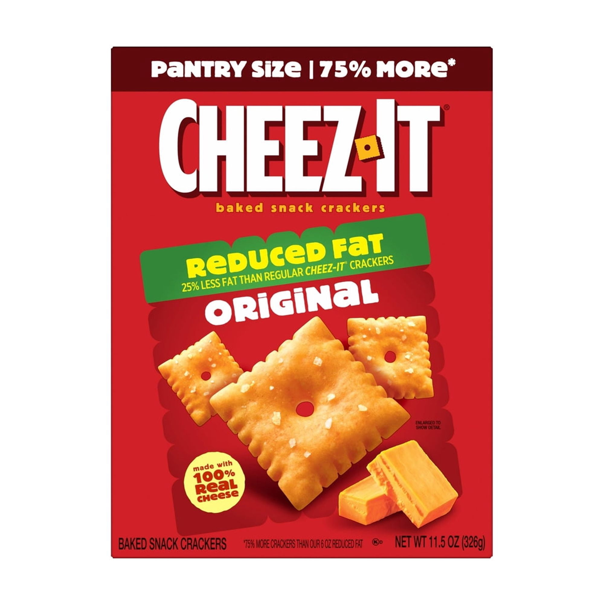 Cheez-It Reduced Fat Originl Baked Snack Crackers 11.5 oz (Pack of 24)