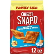 Cheez-It Snap'd Cheddar Sour Cream Onion Cheese Cracker Chips, Thin Crisps, 12 oz
