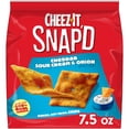 thumbnail image 1 of Cheez-It Snap'd Cheddar Sour Cream and Onion Cheesy Baked Chips, Lunch Snacks, 7.5 oz, 1 of 11