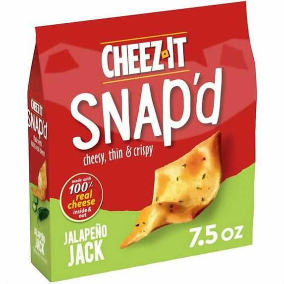Cheez-It Snap'd Cheese Cracker Chipss Jalapeno Jack, 7.5oz Bag
