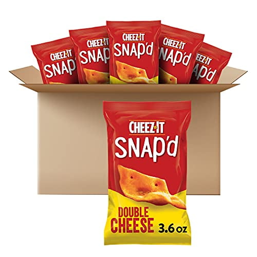 Cheez-it Snap'd Crackers, Double Cheese, 2.2 oz Pouch, 6/Pack Cheez-it Snap'd Crackers, Double Cheese, 2.2 oz Pouch, 6/Pack