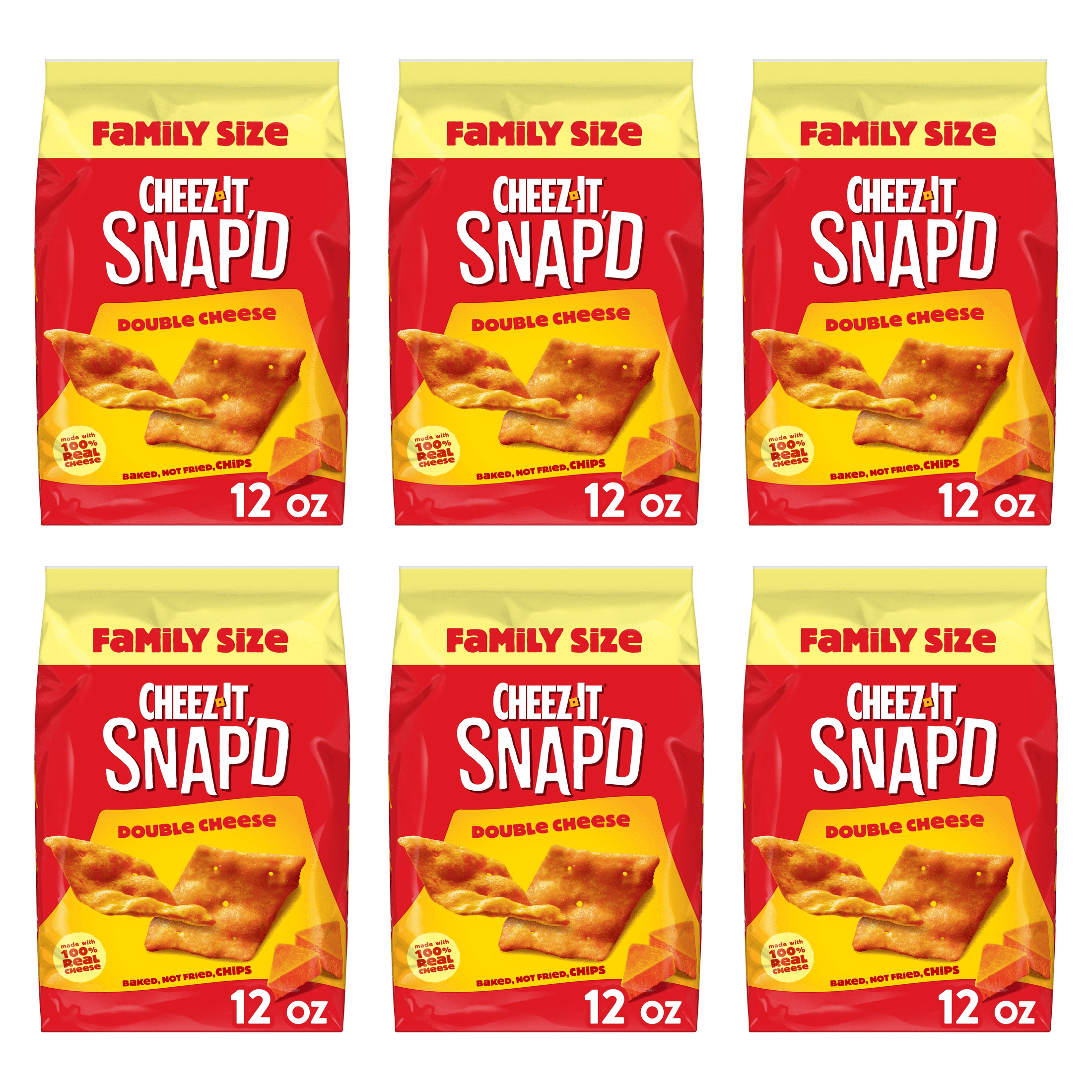 Cheez-It Snap'd Double Cheese Cracker Chips, Thin Crisps, 12 oz