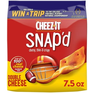 (2 pack) Cheez-It Snap'd Double Cheese Cracker Chips, Thin Crisps, 7.5 oz