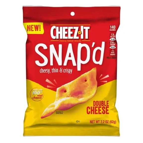 Cheez-It Snap'd Double Cheese Crackers, 2.2 oz