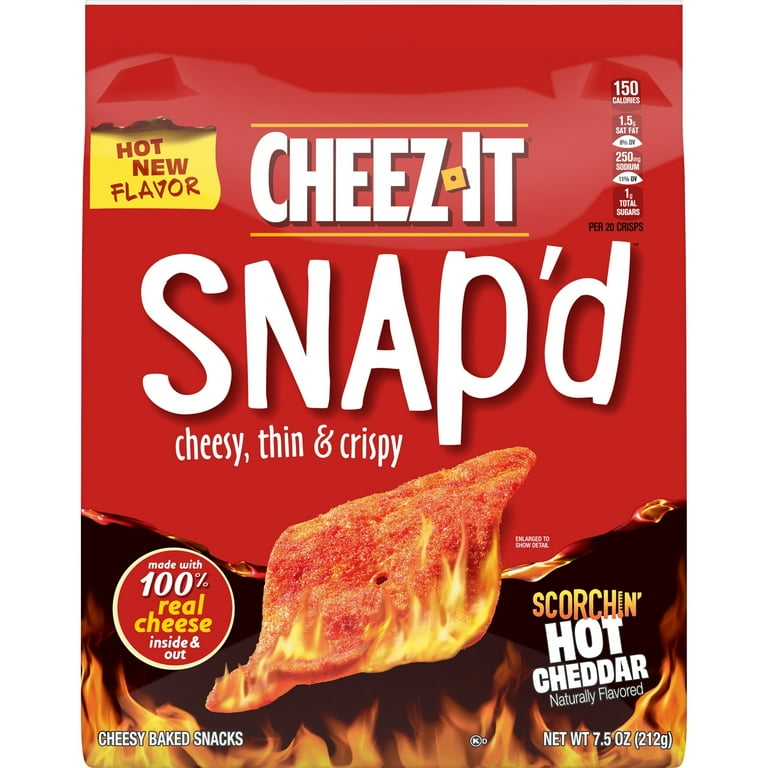 Cheez-It Snap'd Scorchin' Hot Cheddar Cheese Cracker Chips